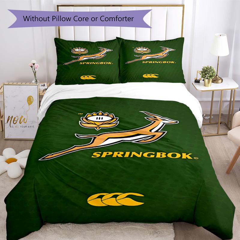 3pcs Springboks Bedding Set Duvet Cover Closure Includes 1 Duvet Cover & 2 Pillowcases, Soft and Comfortable for All Seasons.