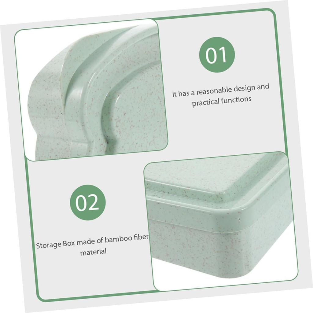 Sandwich Holder Lunchbox Bakery Boxes Bamboo Fiber Portable Lunch Box Loaf Bread Sandwich Containers Sealable Containers 1pcs