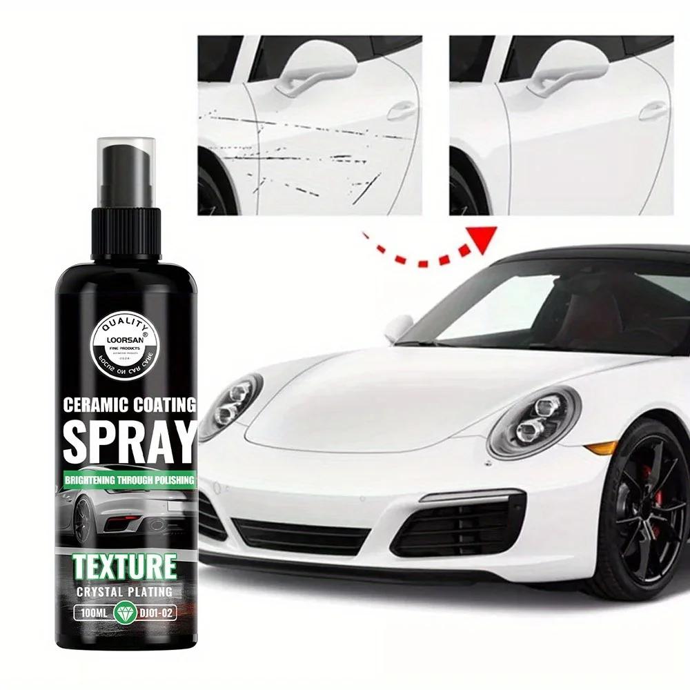LOORSAN Oto Parlaklık ve Çizik Giderme Spreyi - 1 paket, tüm boya türleri için kristal berraklığında kaplama cilası, araç detay bakımı