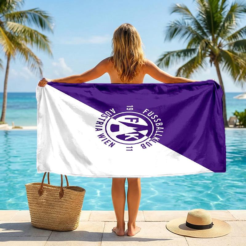 Austria Wien FC stampa Asciugamano da Spiaggia Quick Dry Microfibra Assorbente Portatile da Viaggio Asciugamano da Nuoto
