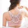 Front Buckle Rose Beautiful Back Plus Size Bra Set Big Breasts Small Gathering Underwear Women's Upper Support Adjustable Bra