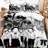 3D-gedrucktes Junji Ito Manga Bettwäscheset Jungen Mädchen Twin Queen Größe Bettbezug Kissenbezug Bett Kinder Erwachsene Heimtextil