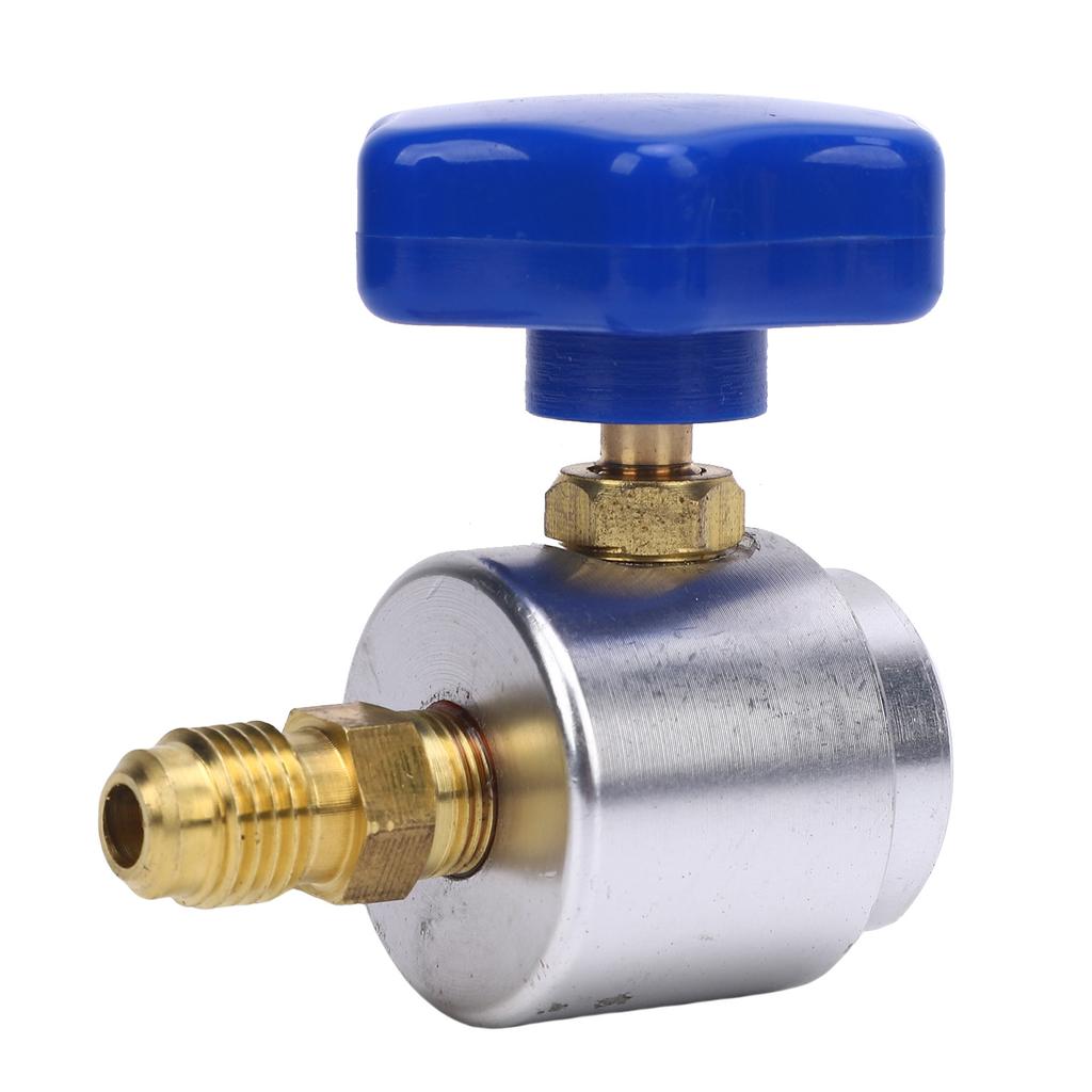 R134A Can Tap Valve Replacement for 14 Inch 12 Inch AC Freon Charging Hose Self Sealing Metal