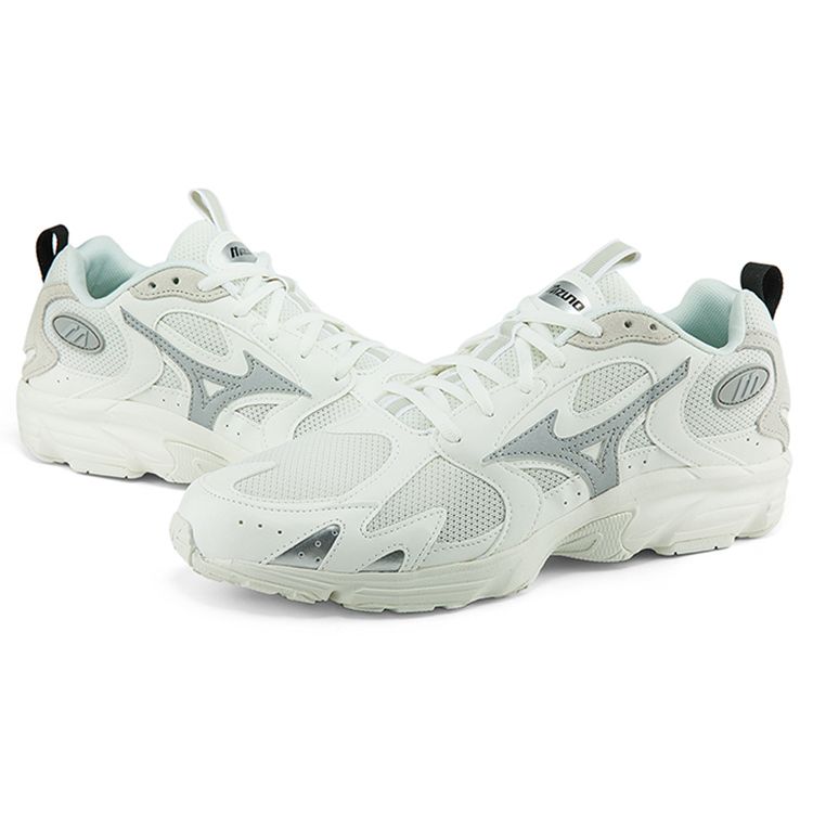 Mizuno Round Toe Lace-Up Retro Mesh Synthetic Leather Shock Absorbing Non-Slip Wear-Resistant Breathable Low-Top Casual Running Shoes D1GH212904