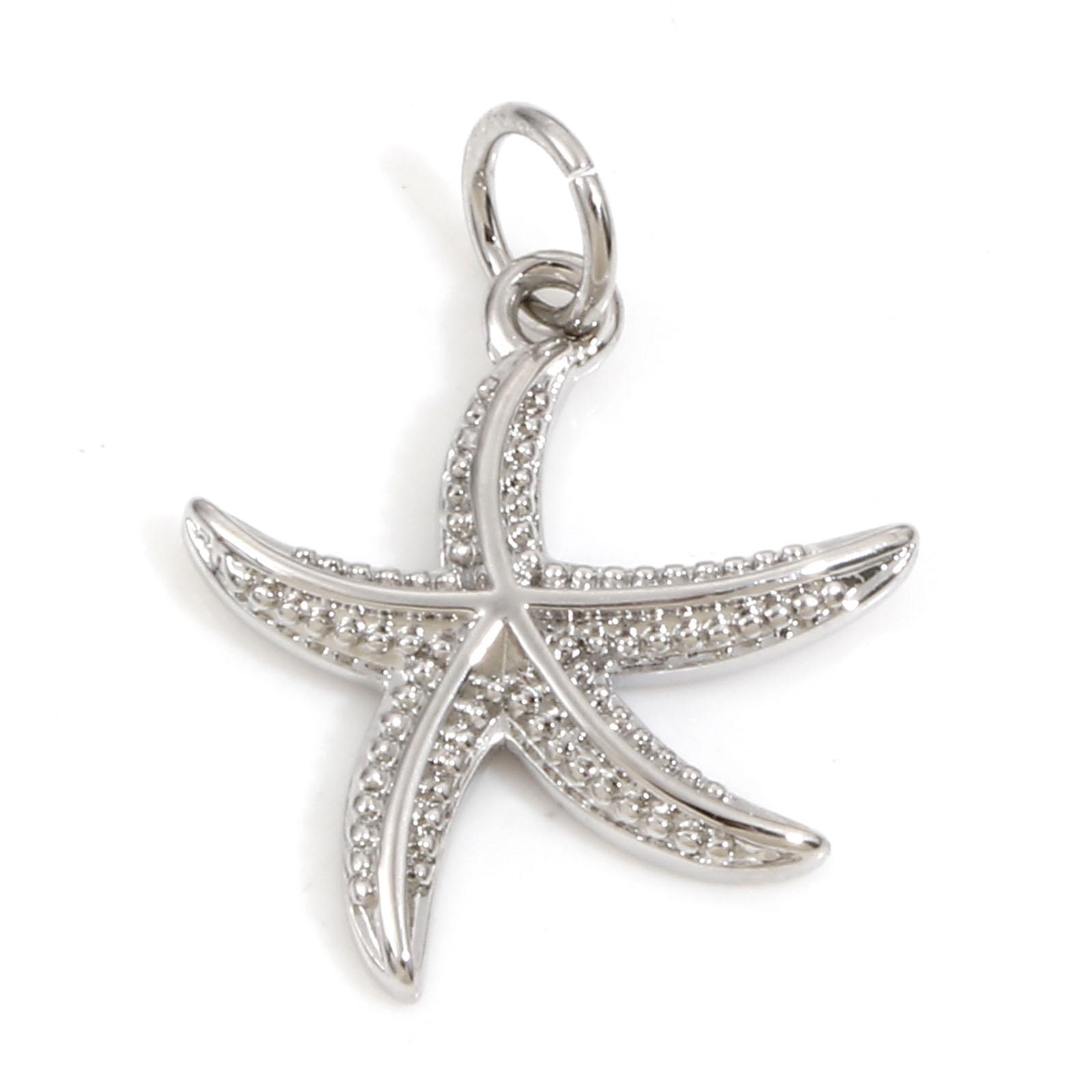 

2 PCs Copper Ocean Jewelry Charms Gold Plated Star Fish Charms Pendants for DIY Necklace Earrings Jewelry Making 21mm x 15mm