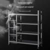 Floor-standing Multi-layer Kitchen Shelf for Cookware, Vegetables, Microwave, and Snacks