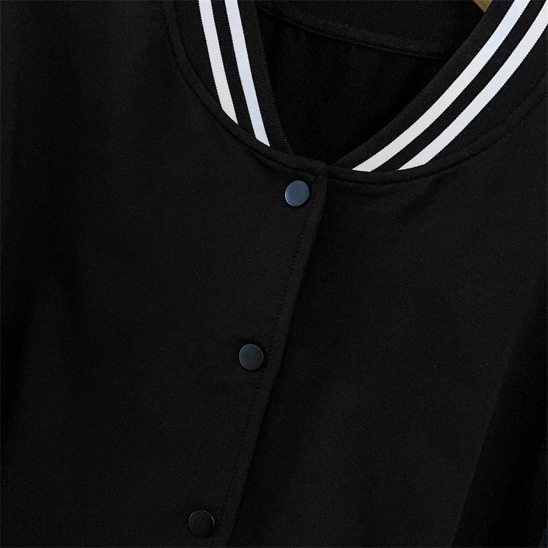 Women's Plus Size Baseball Hoodie Cardigan, Fashionable, Bust 150-170cm, Sizes 200-300 Jin.