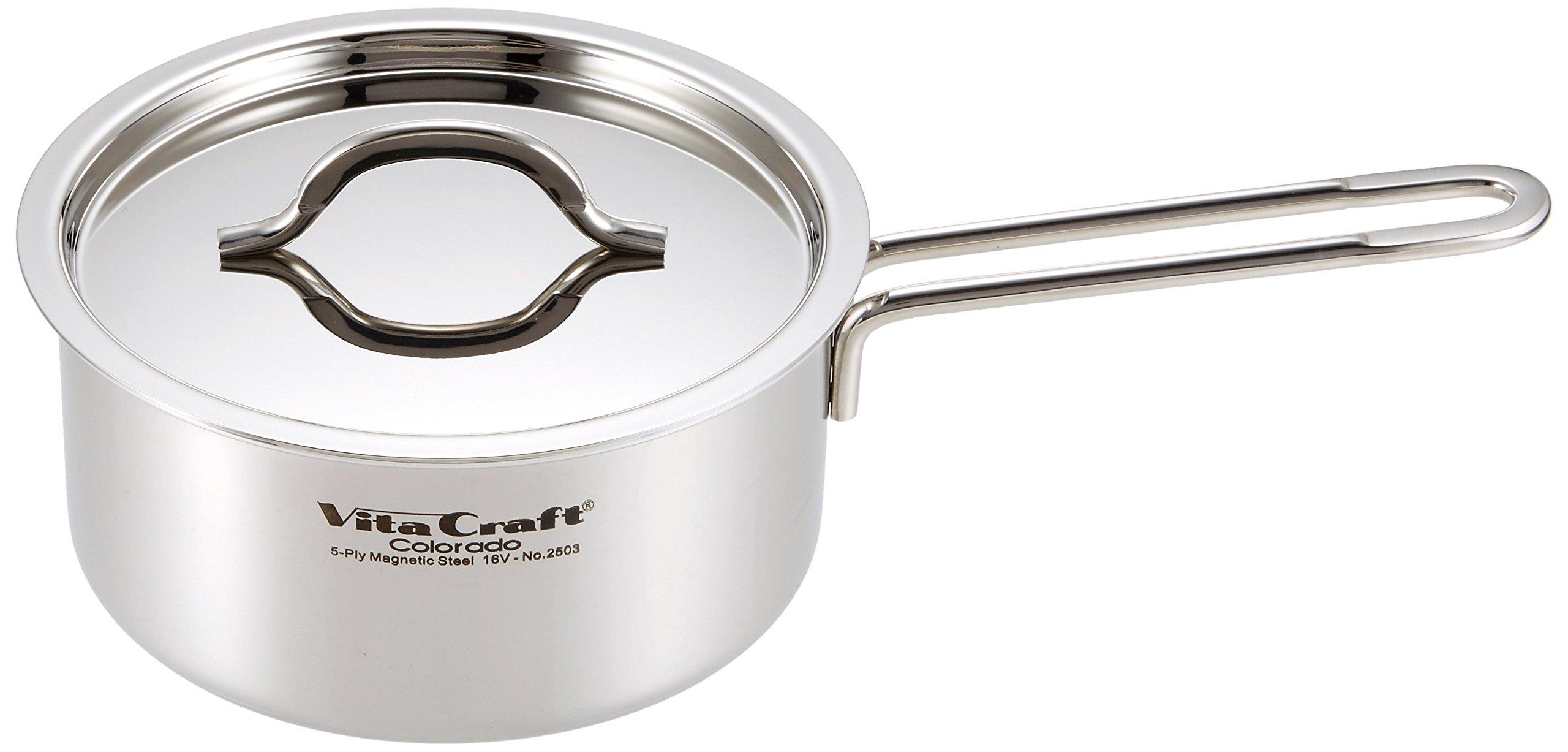Vita Craft Colorado 2503 Silver Saucepan, 2.2L, 18cm,