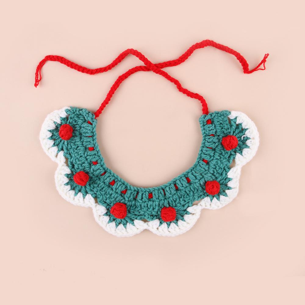 Lightweight Handwoven Pet Knitted Scarf Adjustable Soft Pet Bib Neck Scarf