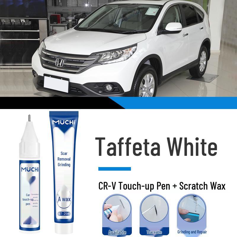 CRV Crystal White Pearl & Black Touch-Up Paint Pen for Car Scratches