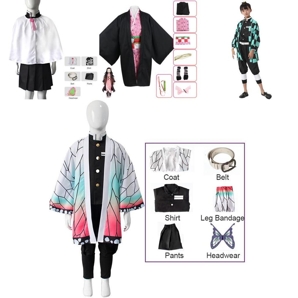 Demon Slayer Kamado Nezuko Cosplay Costume For Kids In Various Colors Exquisite Workmanship And Perfect Stitches