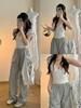 2025 Women's Chinese Design Slimming Quick-Dry Bowknot Jogger Wide-Leg Pants