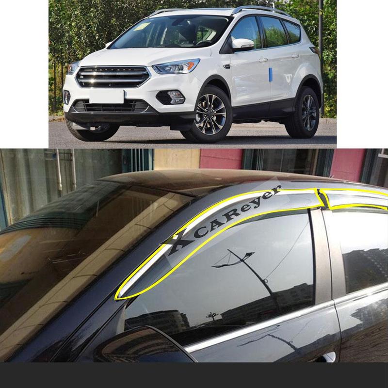 For Ford Kuga Escape 2013-2014 2015 2016 2018 2017    Sticker Plastic Window Glass Wind Visor Rain/Sun Guard Vent
