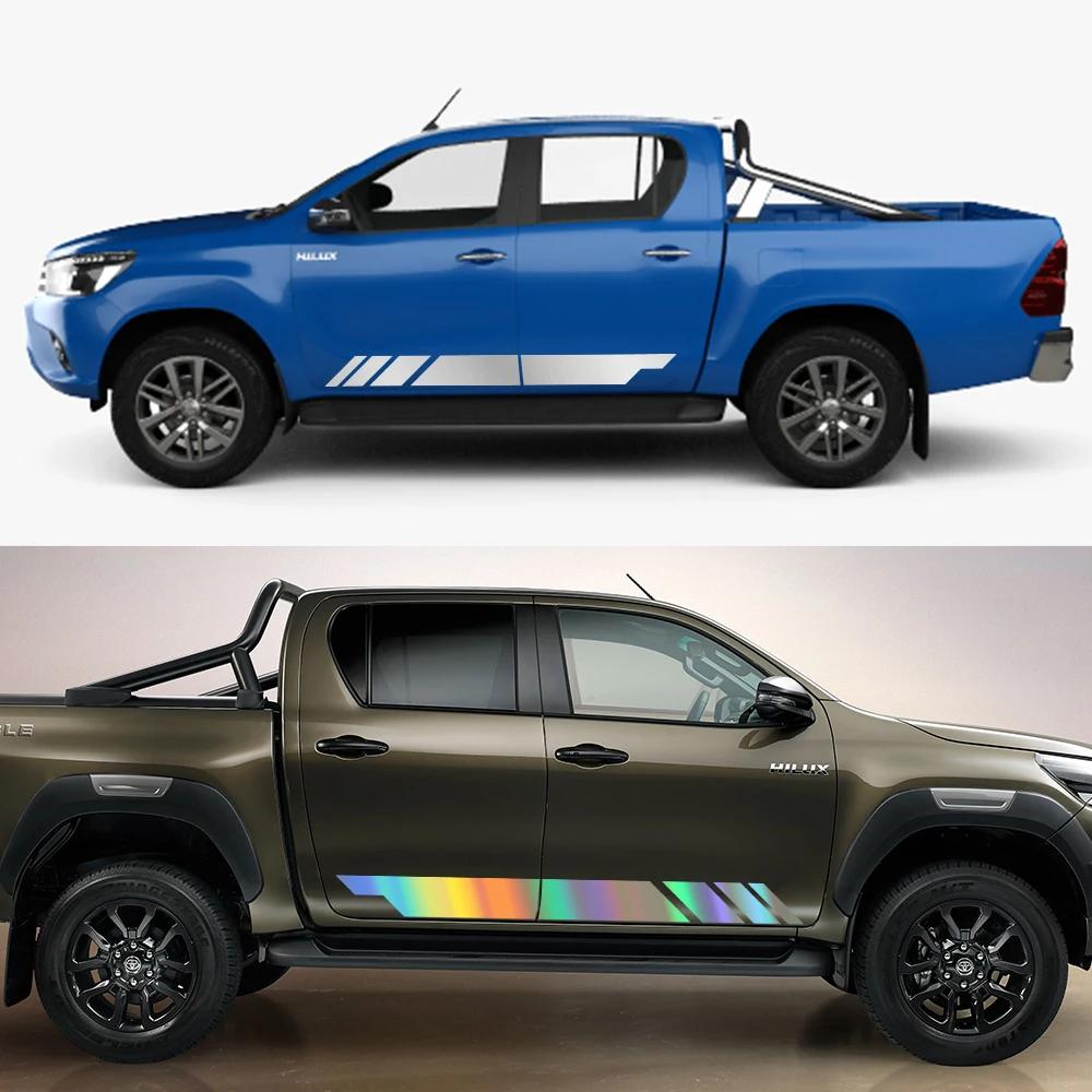 2Pcs Pickup Car Side Door Stickers For Toyota Hilux SR5 SR GR 2005 AN10 AN20 AN30 Car Styling Vinyl Decals Auto Accessories