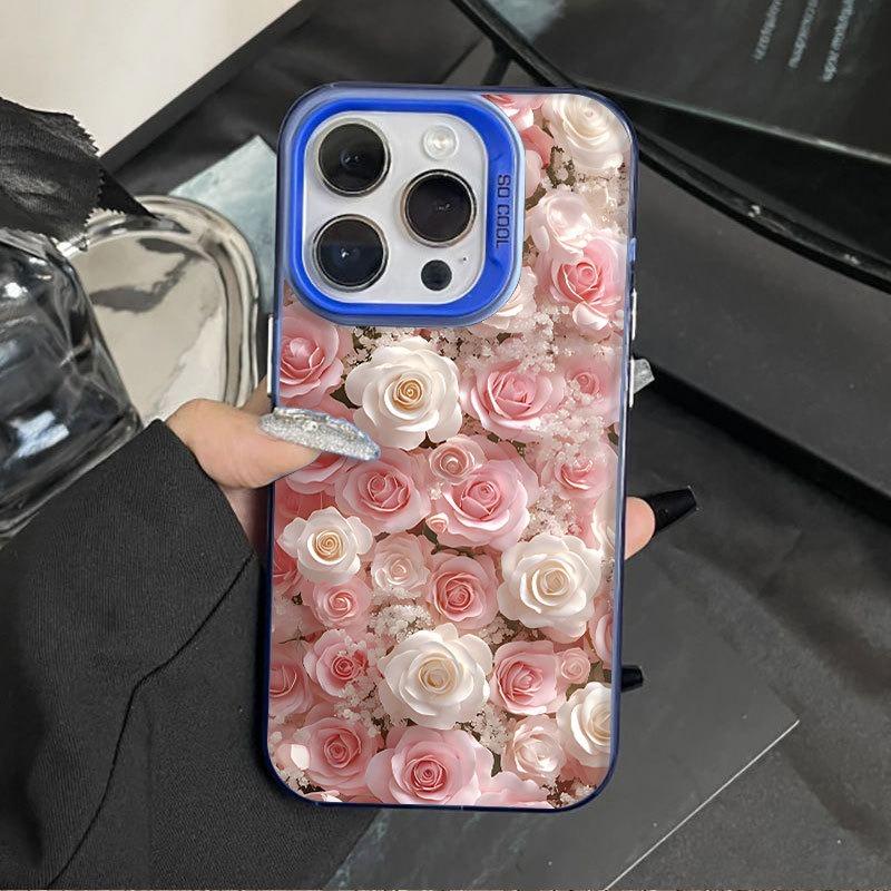 Rose Sea Pattern Cute Girls Phone Case For Apple Iphone