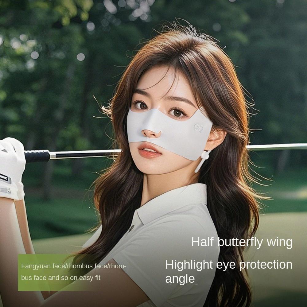 Sunscreen Face Scarf Ice Silk Sunscreen Mask Thin Face Gini Mask Elastic Summer Face Cover  Sports