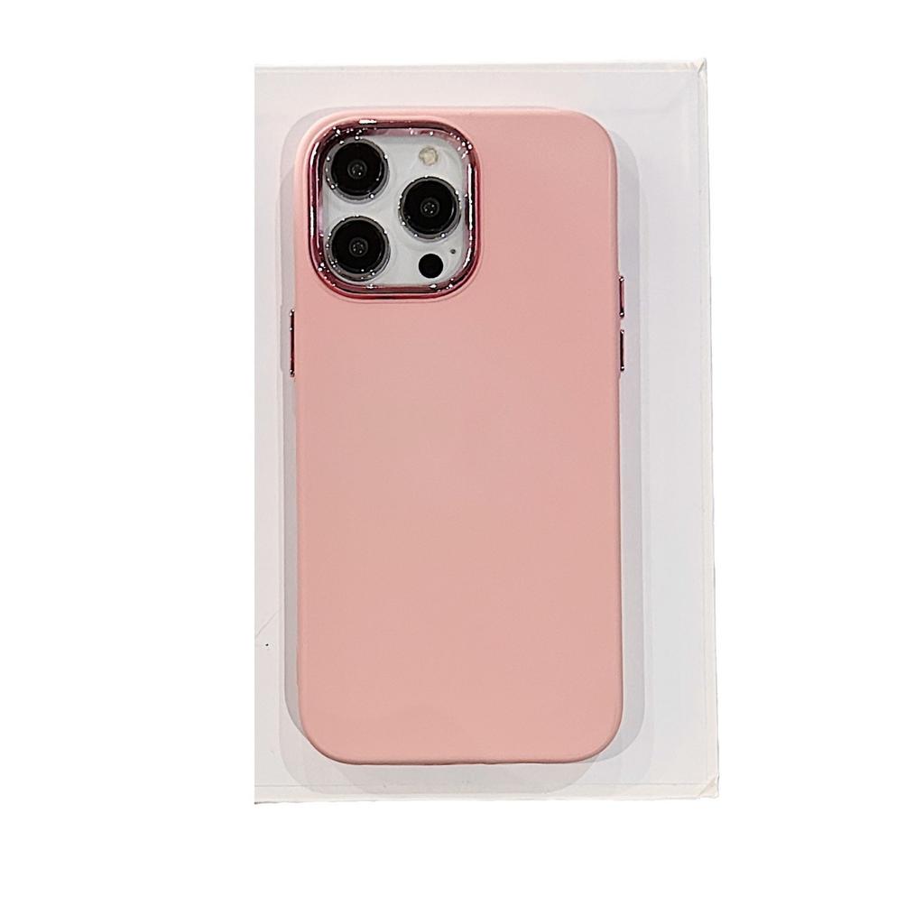 New Liquid Silicone Mobile Phone Case Electroplating Lens Apple 15PRO Creative Protective Case iPhone14PRO Suitable