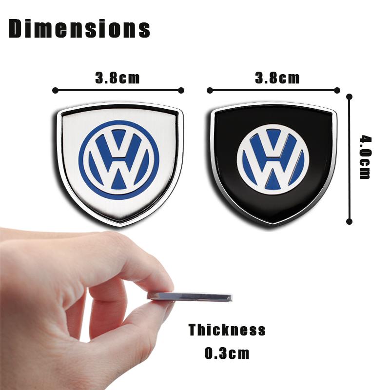 1/2Pcs Car Metal Badge Sticker Decoration Decal Emblem For Volkswagen Golf 7 5 4 6 Passat B6 Mk4 VW Mk7 Tiguan Gol R Accessories zw4