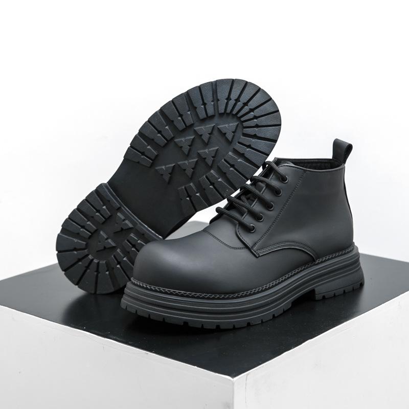 

Derby shoes black men s shoes big head shoes casual small leather shoes new platform men s casual leather shoes Martin shoes 45