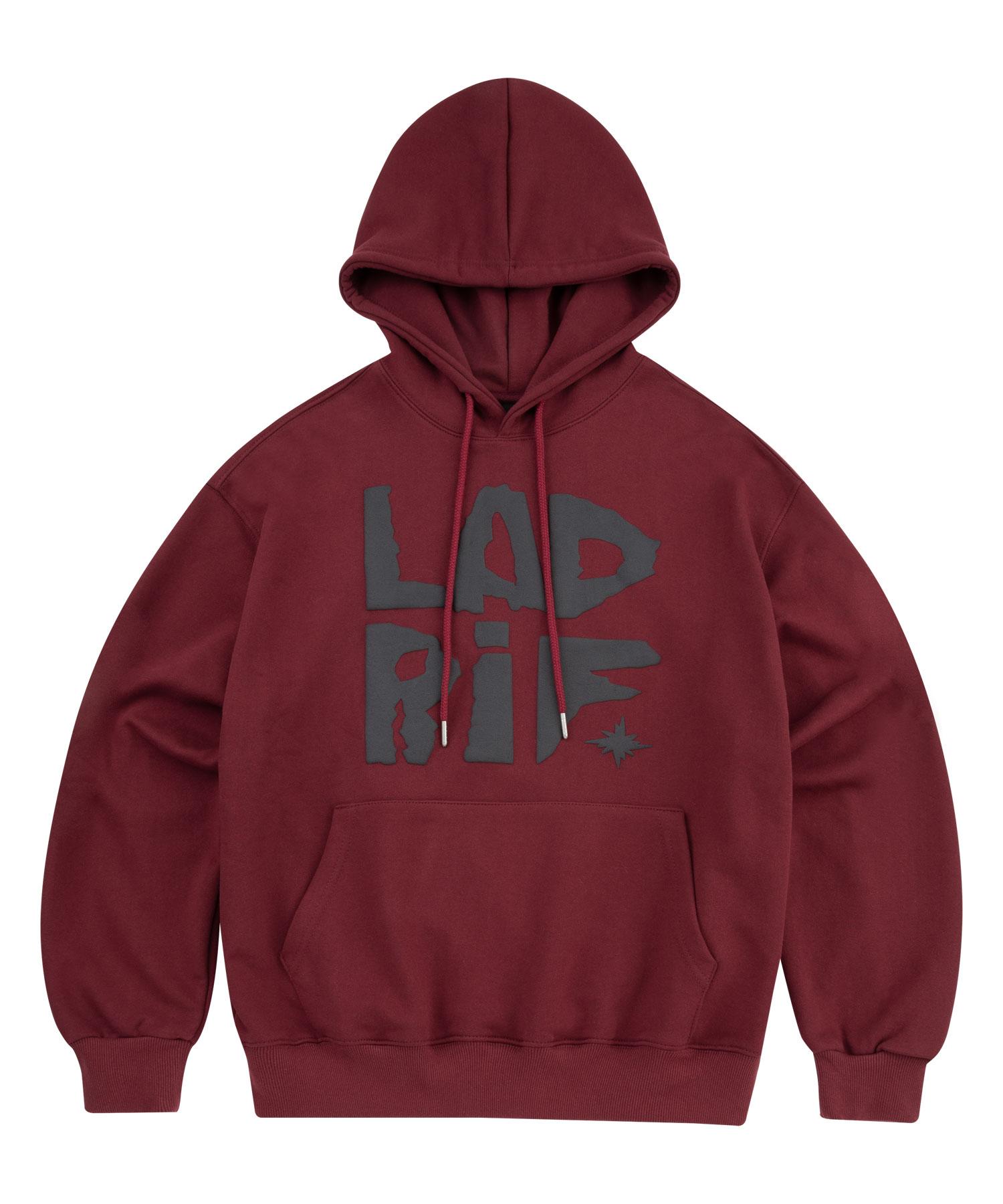 Moo Big Typo Hoodie - Burgundy M