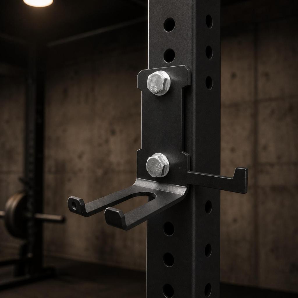 Barbell Hanger Space-Saving Holder with Hook Rust-Resistant for Athletes