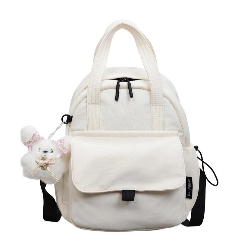 Mori solid color backpack women's new simple and fashionable student small backpack versatile casual and lightweight mommy bag