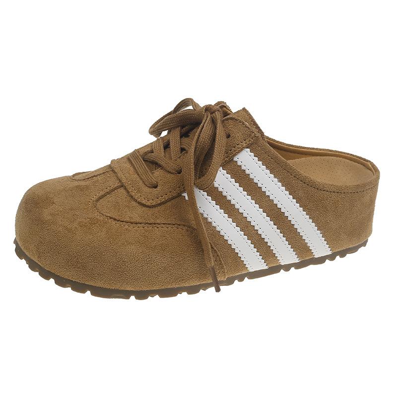 Dexun Shoes Women's 2025 New Spring and Autumn Flat Bottom Inner Height Increase Retro Casual Versatile Sports Shoes Super Hot Soft Sole