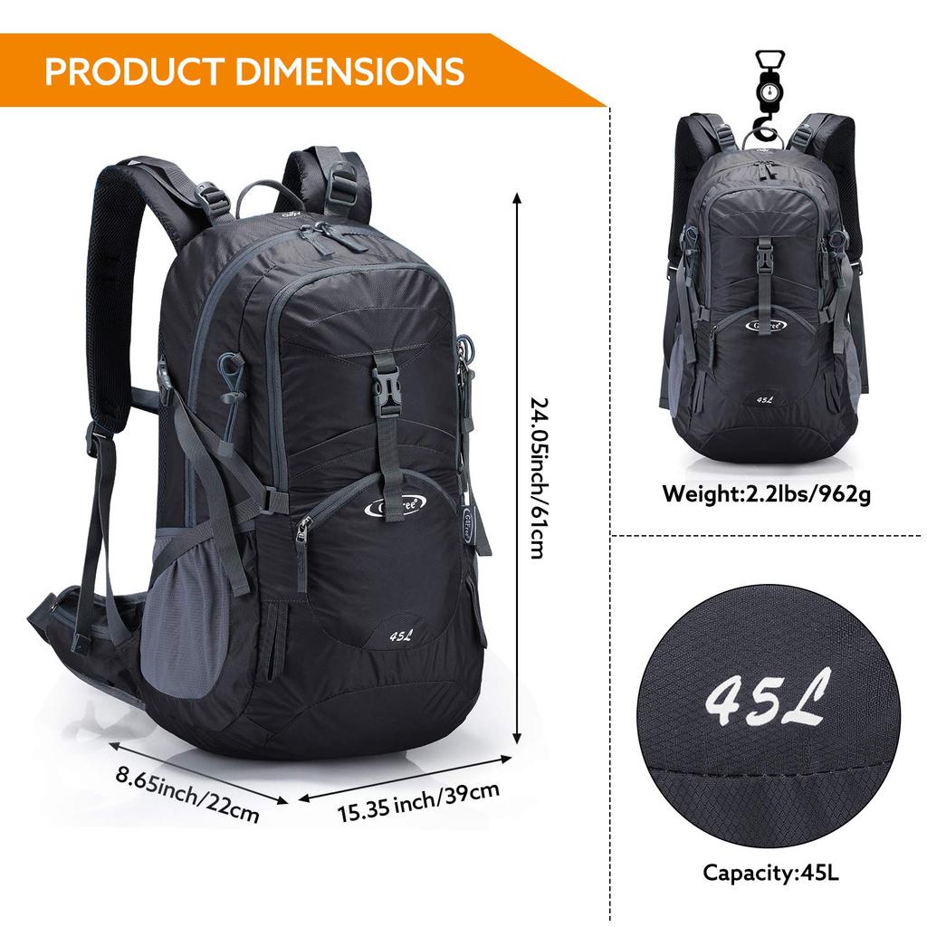 Climbing Multifunctional Large Includes Rain Outdoor Disaster Water Includes Water Supply System [G4Free] Backpack, 45L, Backpack, Capacity, Bag, Bag,
