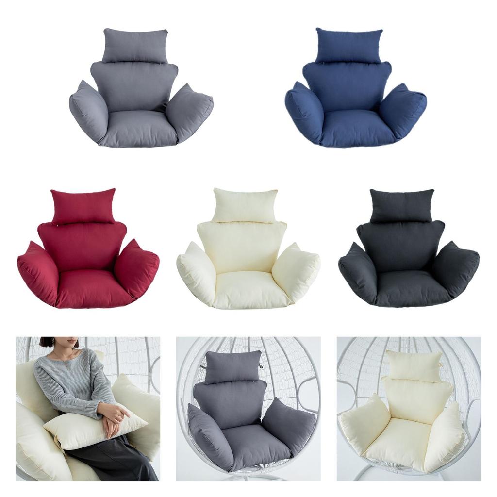 Egg Chair Cushion, Replacement Swing Chair Cushion with Headrest Pillow, Hanging