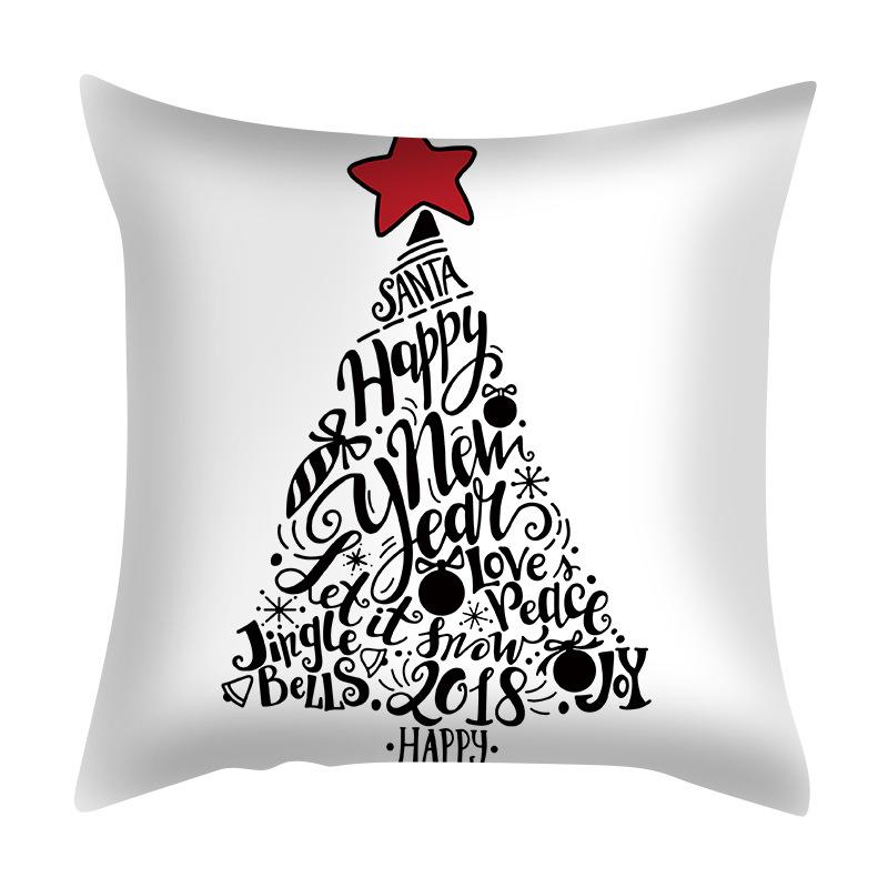 45cm Christmas Cushion Cover Navidad Merry Christmas Decorations For Home 2025 Xmas Noel Cristmas Ornaments New Year Gifts