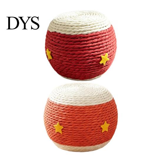Claw Grinding Toy Cat Scratching Ball, Drum Shaped Paper Rope Interactive Durable Rolling Ball for Indoor Cats To Scratch, Pat, Bite Pet Toys