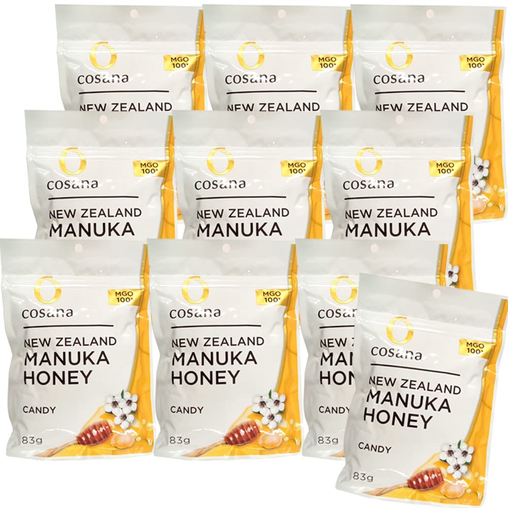 

Пакетики с конфетами Manuka Honey Candy 1 пакетик, всего 10 пакетиков, набор MGO100+ [83 г]9 + бонус,