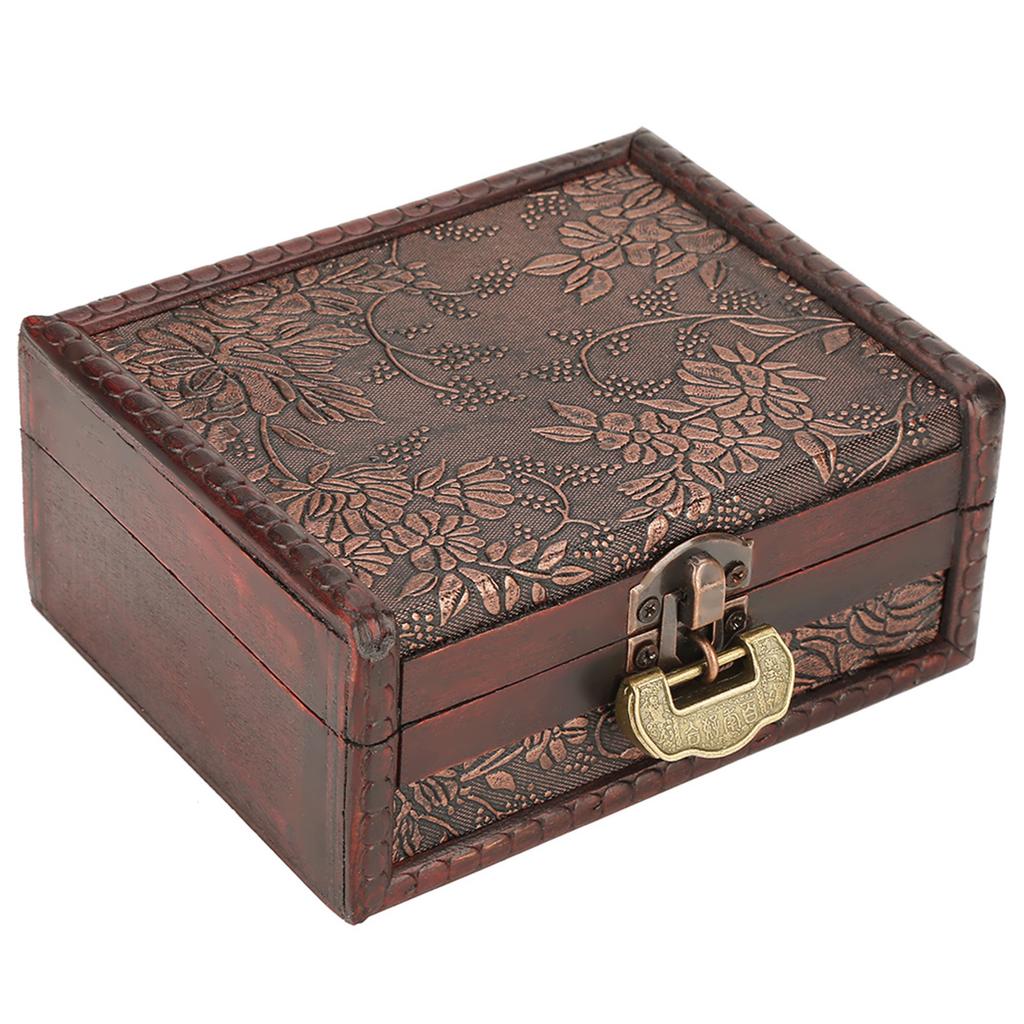 Retro European Style Wooden Jewelry Box Jewellery Storage Case