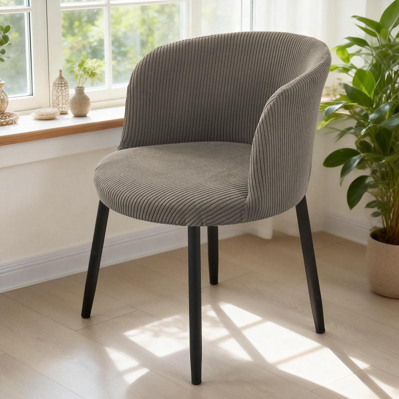 

Luxury Stretch Jacquard Semicircle Integrated Cushion Slipcover Soft Comfertable Chair Cover For Makeup Room Cafe Hotel 1PC