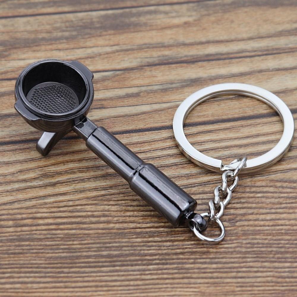 Kreativer 3D Kaffee Schlüsselanhänger Metall Mini Größe Moka Kanne Schlüsselanhänger Barista Schlüsselanhänger Kaffee Liebhaber