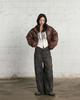 NO EXTRA TOUCH Rebuild Stitch Corduroy Pants (Brown) / 25Wtpt001Br