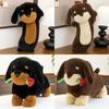 Dachshund Rose Plush Toy Stuffed Animal Baby Doll Home Decoration Gift Kids