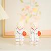 Wooden Craft Figurine With Basketball Bear And Bunny For Home Decor And Giftgiving