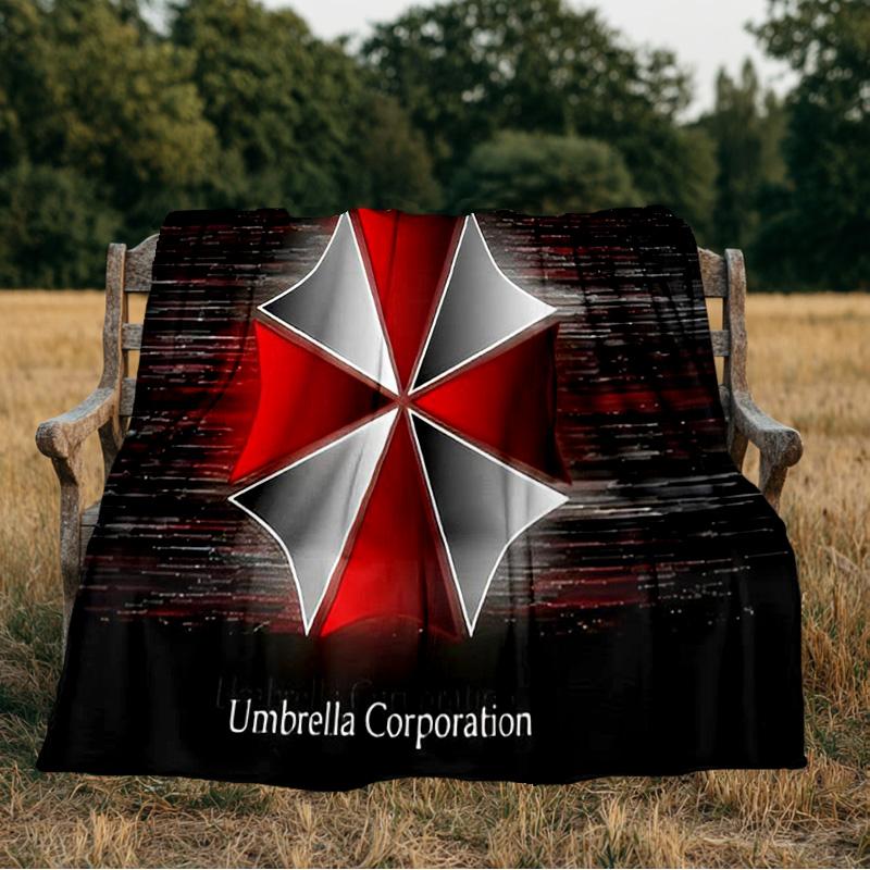 Resident Umbrella Flannel Blanket, Use for Birthday/Holiday Gift, Soft Blanket for Sofa/Bed/Camping/Office/Tourism Use,All Seasons