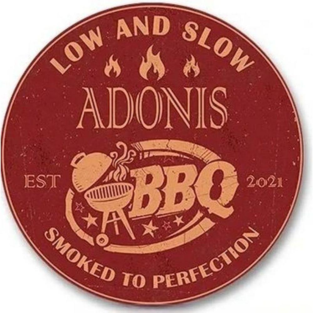 Metal Poster Round BBQ Beer Outdoor Wall Art Decor