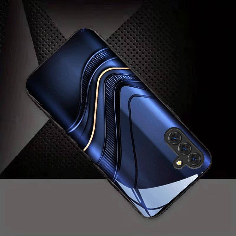 Aktuelle Linietextur Muster Schwarze Glas-Handyhülle geeignet für Samsung Galaxy S26 S25 S24 S22 S21 S20 FE/Ultra/Plus Sturzfest