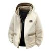 Winter Fashion Trend with Thick Fleece and Warm Hooded Jacket for Men's Casual Loose Sports Plus Large Size Jacket
