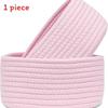 Cesto Portaoggetti Minimalista Moderno Con Design Intrecciato in Corda di Cotone Per Organizzazione Domestica e Uso Ufficio