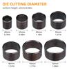 7-Piece Round Leather Punch Set for DIY Flower Designs