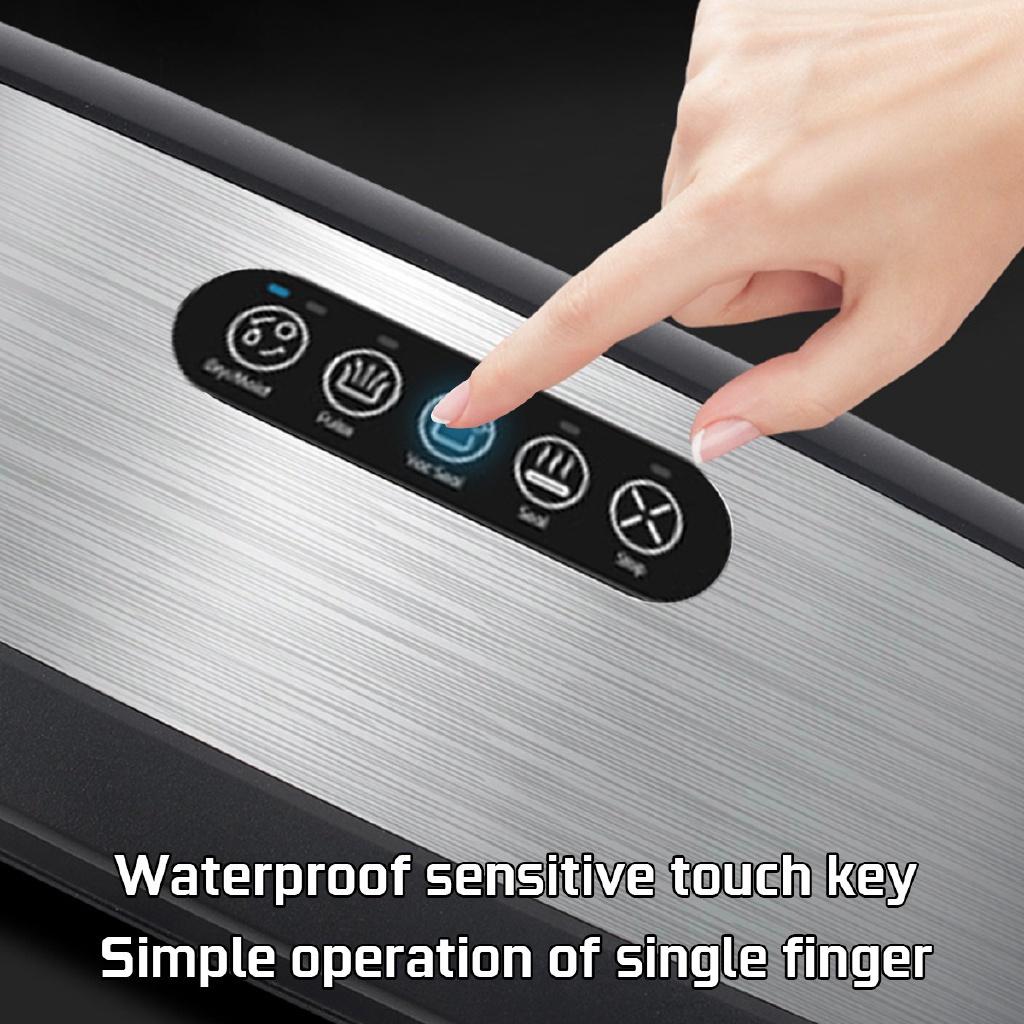 130W Fully Automatic Food Vacuum Sealer Machine For Food Saver Wet&Dry Electric Vacuum Sealer Packaging Machine +10PCS Bags