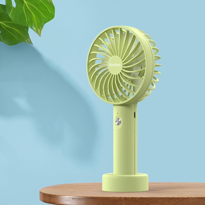 

YOOBAO Y-F3S 2000mAh Handheld Fan 3 Speeds Adjustable 4-Blade Desktop Fan Mint Green