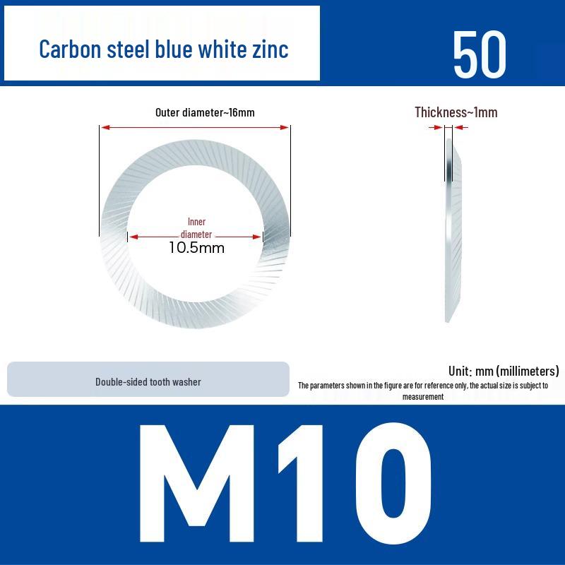 304 Stainless Steel Double-Sided Serrated Lock Washer, Anti-slip Butterfly-shaped, M3-M42