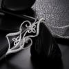 925 Sterling Silver Flower Pendant Wedding Necklace Fashion Jewelry