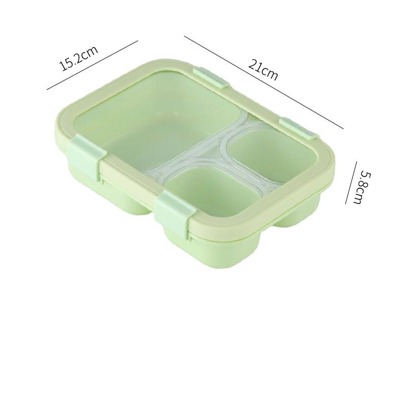 Макаронные цвета Ланч-бокс бенто Пластиковый Большой вместимости Ланч-бокс Детский Школьный Пикник Отделение Контейнер для еды Кухонные принадлежности