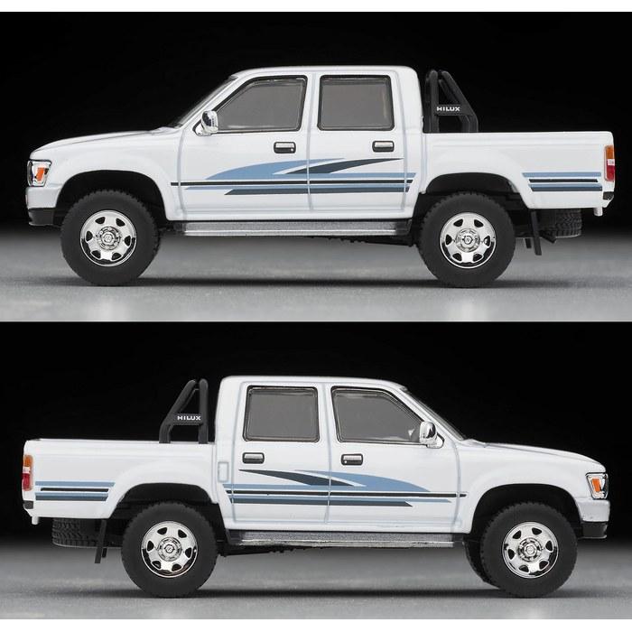 TOMYTEC Tomica Limited Vintage Neo 1/64 LV-N256b Toyota Hilux 4WD Pickup Double Cab SSR White 1991